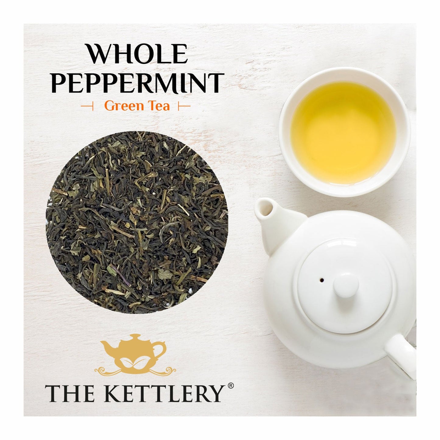 Whole Peppermint Green Tea in Tin-1